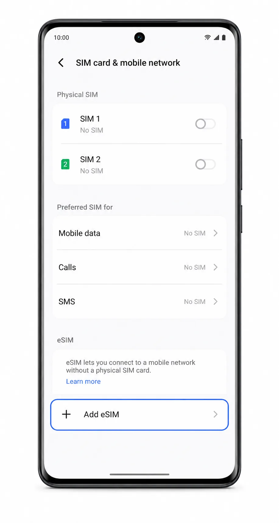 Vivo X90 Pro Step 03: Add eSIM