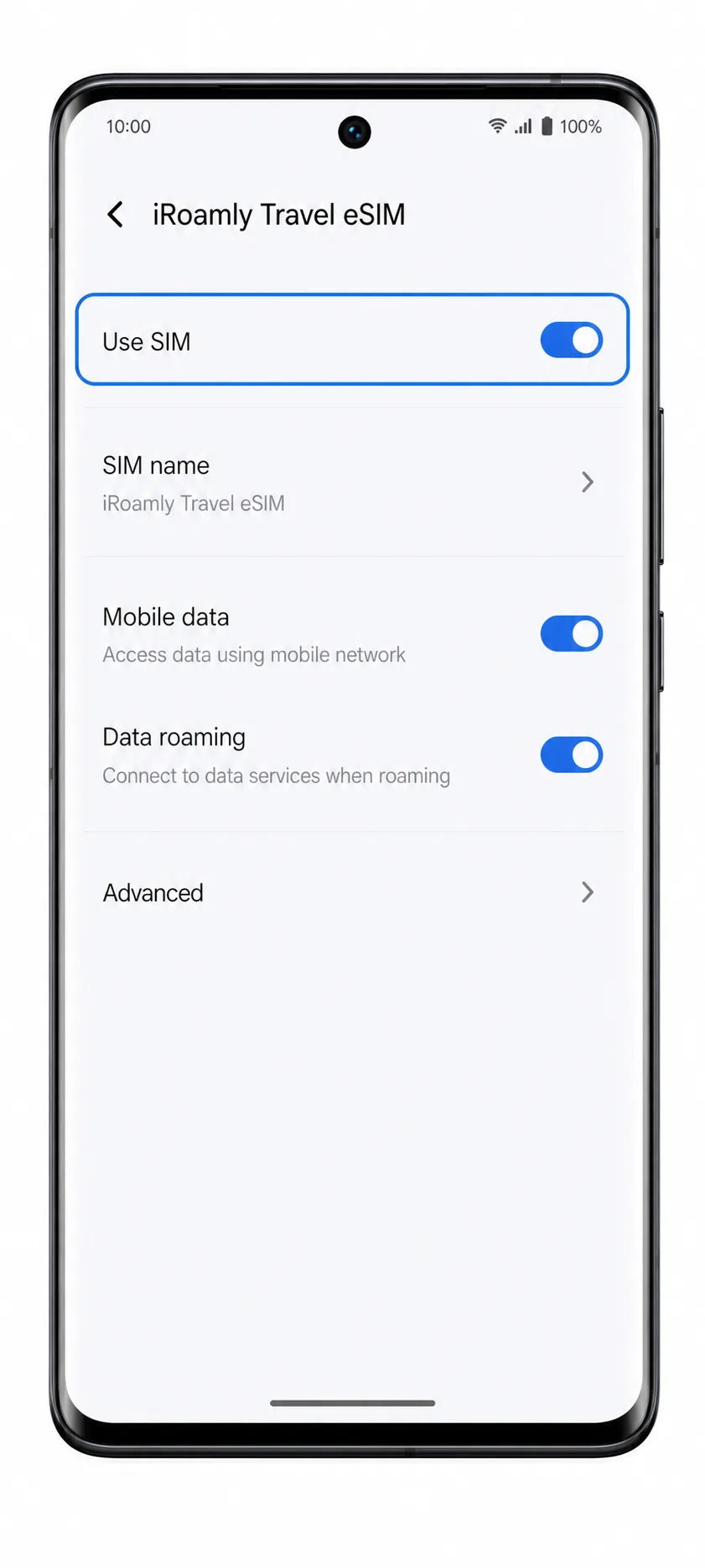 Vivo X90 Pro Step 09: Turn on iRoamly eSIM