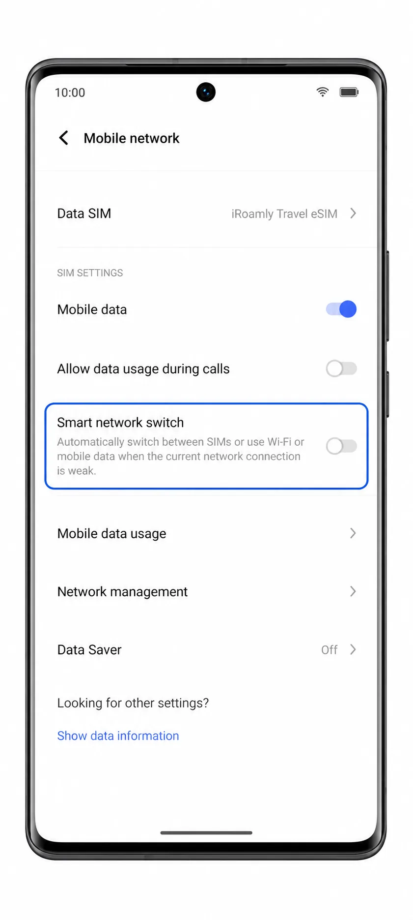 Vivo X90 Pro Step 13: Disable data switching
